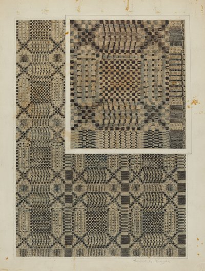 Dokuma Örtü, c. 1938. by Manuel G. Runyan
