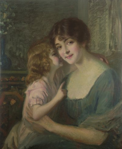 Fısıltı veya Sırlar (tuval üzerine yağlı boya) by Manuel Loyola Barthold