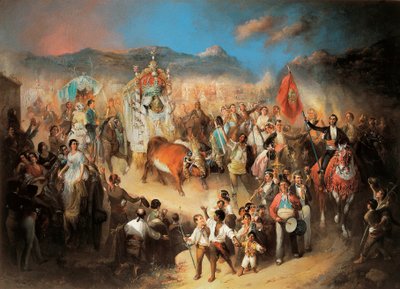 El Rocio alayı: Bakire onuruna geleneksel Endülüs kutlaması. Manuel Rodriguez de Guzman
