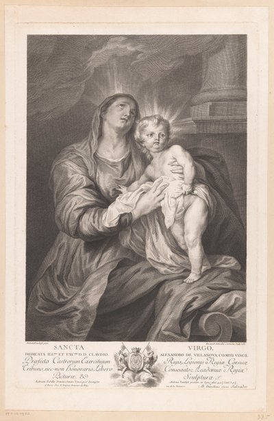 İsa Çocuk ile Meryem Sancta Virgo (nesne üzerindeki başlık) by Manuel Salvador Carmona