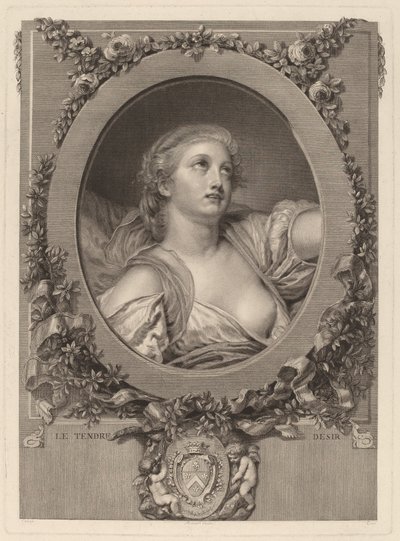 ihale arzu by Manuel Salvador Carmona after Jean Baptiste Greuze