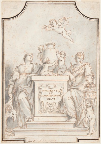 Tek Renkli Resim için Tasarım, Corpus Domini Kilisesi, Bologna, İtalya by Marc Antonio Franceschini