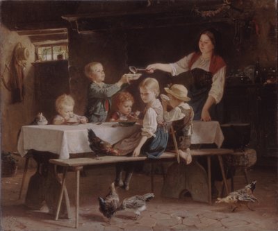 Öğle Yemeğindeki Çocuklar, 1857 by Marc Louis Benjamin Vautier the Elder