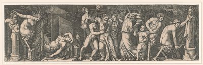 Bacchanalia, yaklaşık 1510-1511. by Marcantonio Raimondi