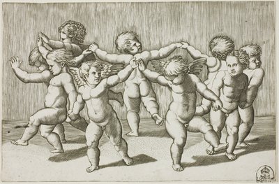 Aşk Tanrısı Dansı by Marcantonio Raimondi