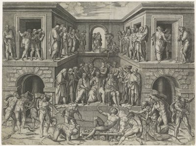 Saint Laurentius'un Şehitliği by Marcantonio Raimondi
