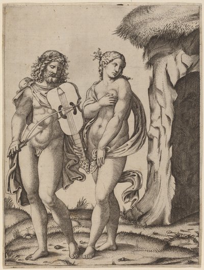 Orpheus ve Eurydice by Marcantonio Raimondi
