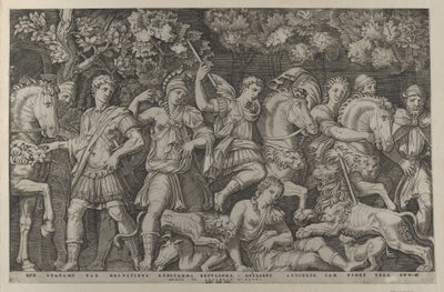 Aslan Avı, yaklaşık 1500-1534., ca. 1500-1534. by Marcantonio Raimondi
