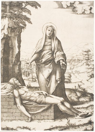 Pieta by Marcantonio Raimondi