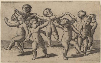 Aşk Tanrısı Dansı by Marcantonio Raimondi after Raphael