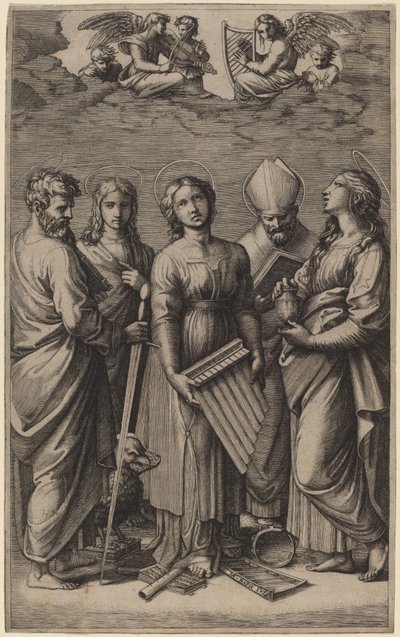 Aziz Cecilia by Marcantonio Raimondi after Raphael