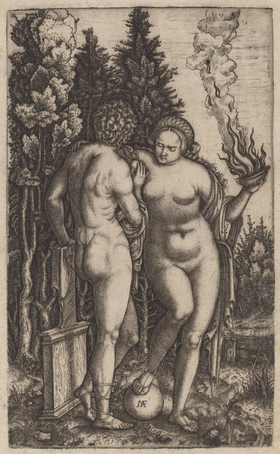 Topu olan kadın ve erkek by Marcantonio Raimondi possibly after Francesco Francia