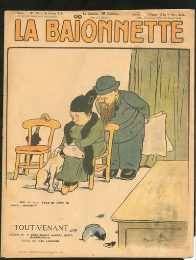 “La Baionnette”in Kapağı, Satirical ve Colours by Marcel Amable O.L. Capy
