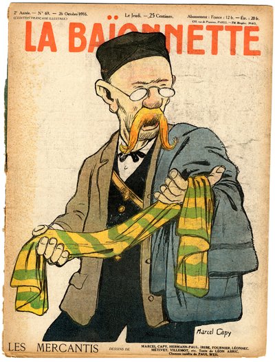“La Baionnette”in Kapağı, Satirique en Colours by Marcel Amable O.L. Capy