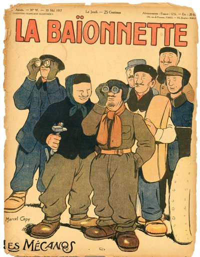 Renklerde Hiciv “La Baionnette”in Kapağı by Marcel Amable O.L. Capy