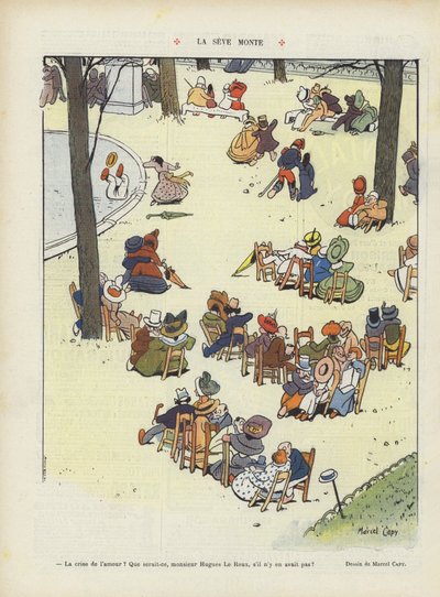 Sap yükselir. Le Rire için İllüstrasyon by Marcel Amable O.L. Capy