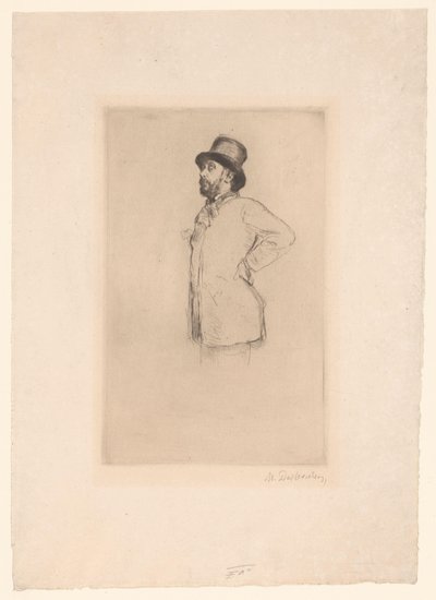Edgar Degas'ın Portresi by Marcellin Gilbert Desboutin (signed by artist)