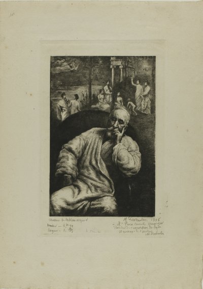 Pierre Puvis de Chavannes, Portre ve Kompozisyon by Marcellin Gilbert Desboutin