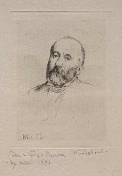 Puvis de Chavannes, 1876. by Marcellin Gilbert Desboutin