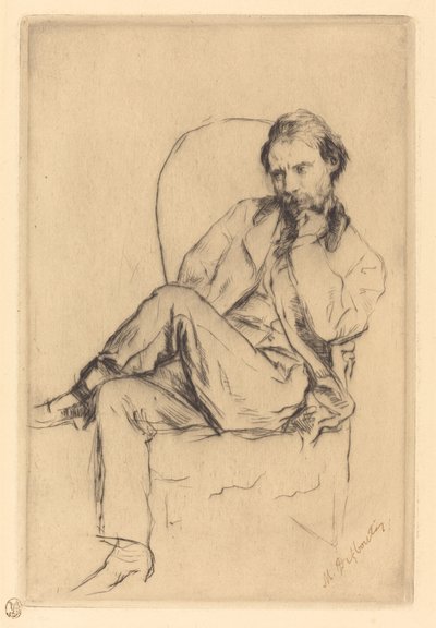 Oturan by Marcellin Gilbert Desboutin