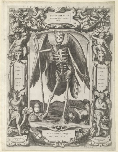 İnsan hayatının aynası Spekulum Humanae Vitae (nesne üzerindeki başlık) by Marcello Clodio