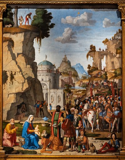 Bilge Adamların Hayranlığı, detay by Marcello Fogolino