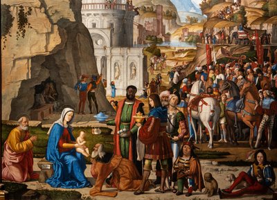 Bilge Adamların Hayranlığı, detay by Marcello Fogolino