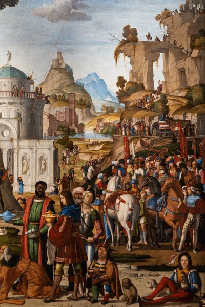 Bilge Adamların hayranlığı, detay by Marcello Fogolino