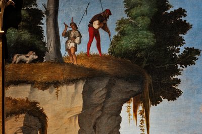Av sahnesi, Bilge Adamların Tapınması detayı by Marcello Fogolino
