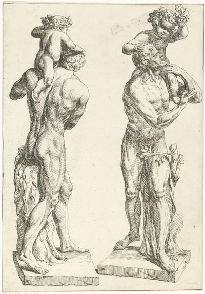Silenus Bacchus ile tanıştı by Marcellus Laroon (I)