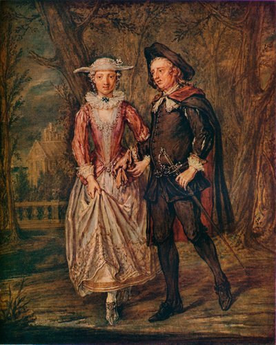 Parkta Aşıklar, 1745 1931 by Marcellus Laroon the Younger