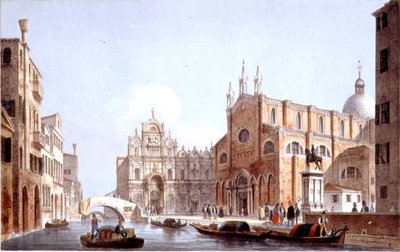 SS Kilisesi. Giovanni ve Paolo ve S. Marco, Venedik, Brizeghel tarafından oyulmuş (litho) by Marco (after) Moro