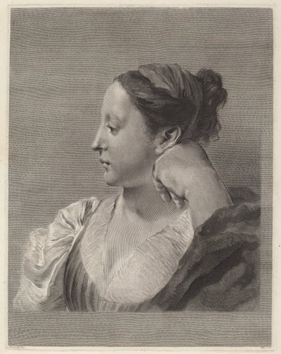 Profildeki genç kadın by Marco Alvise Pitteri after Giovanni Battista Piazzetta