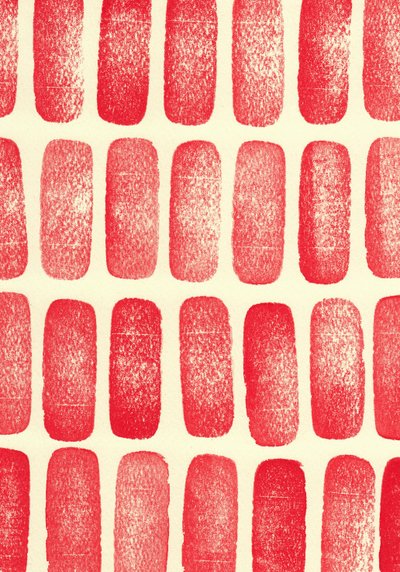 Stones_red, 2017 (lastik pullar) by Marco Campedelli