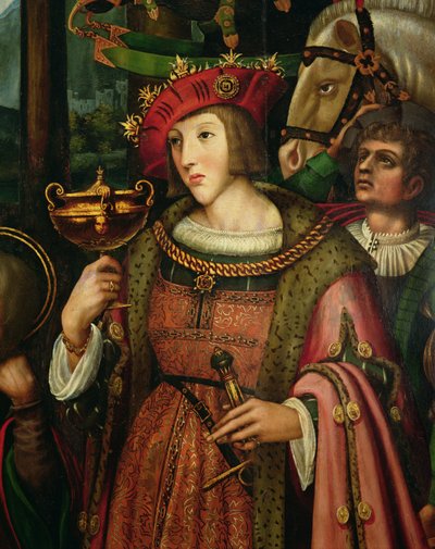 Charles Vth (1500-1558), İspanya (panelde yağlı boya, detay) by Marco Cardisco