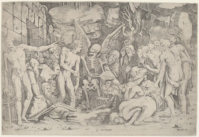 İskeletler by Marco Dente, after Baccio Bandinelli