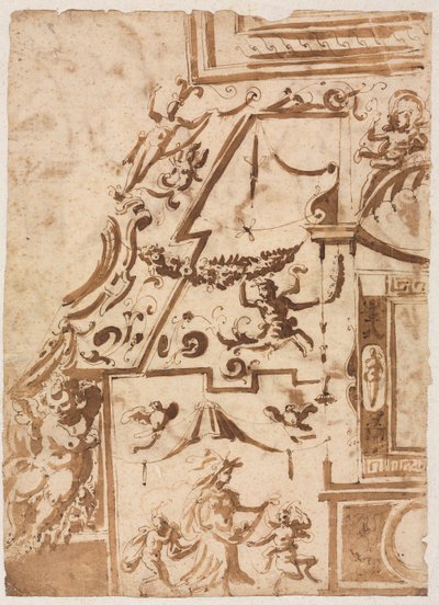 Bir Sıçrayan Centaur ile Grotesk verso, c. 15651588. by Marco Marchetti