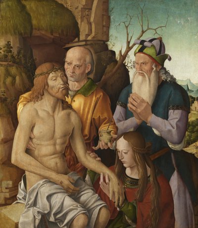 Ölü İsa Üzerine Ağıt, c.1500 (panelde mizaç) by Marco Palmezzano