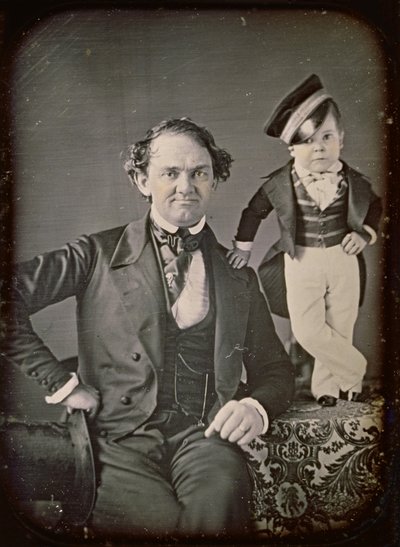 P.T. Barnum ve General Tom Thumb by Marcus Aurelius Root