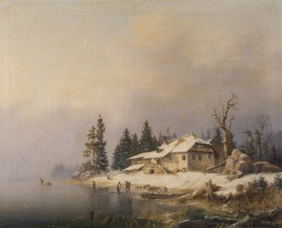 Kışlık göl kenarında çiftlik by Marcus Pernhardt