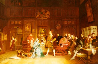 Henry VIII ve Anne Boleyn, Kraliçe Katherine tarafından gözlemlendi, 1870 by Marcus Stone