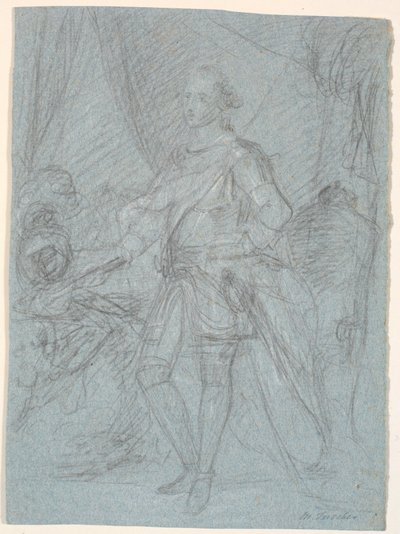 Tam figürlü taslak portre. Chr için hazırlık Aile fotoğrafı mı (Rosenborg)? Frederik d.V. Veliaht Prens olarak by Marcus Tuscher