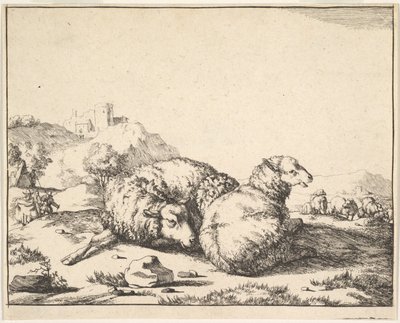 Koyun, 16 tabaklık bir setten, 1664. by Marcus de Bye