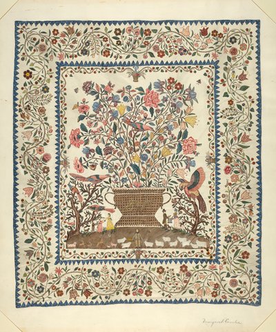 Aplike ve İşlemeli Nevresim, 19351942. by Margaret Concha
