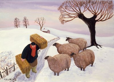 Kışın Koyunlara Saman Taşımak by Margaret Loxton
