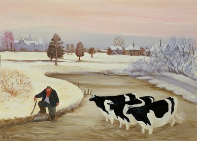 Kış Nehrindeki İnekler by Margaret Loxton
