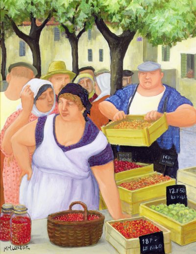 Pazar Yeri (tuval üzeri yağlıboya) by Margaret Loxton