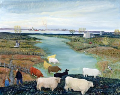 Yel Değirmeni Deresi (tuval üzerine yağlıboya) by Margaret Loxton