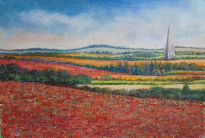 Haşhaş tarlaları, 2021 (pastel) by Margo Starkey