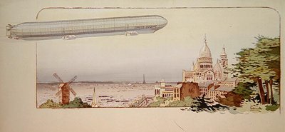 Mabileau, Paris tarafından yayınlanan Spiess Zodiac Zeplin by Marguerite (fl.1909 14) Montaut